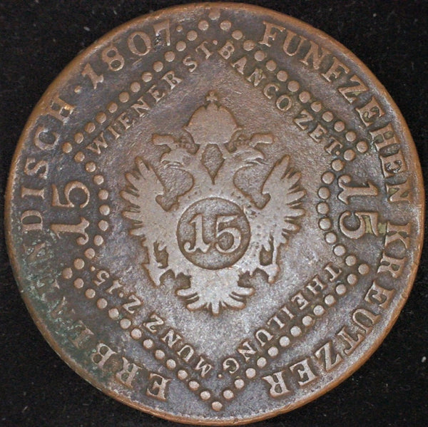 Austria. 15 Kreuzer. 1807