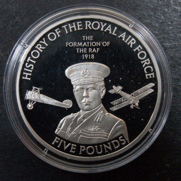 Jersey. Silver proof 5 pounds. 2008. The formation of the R.A.F.