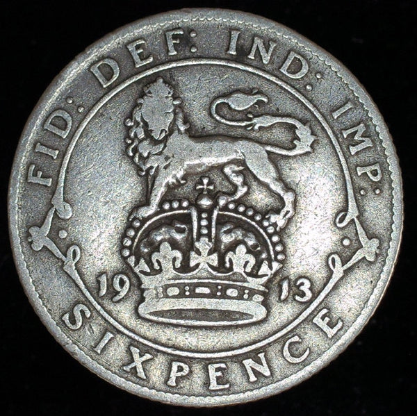 George V. Sixpence. 1913