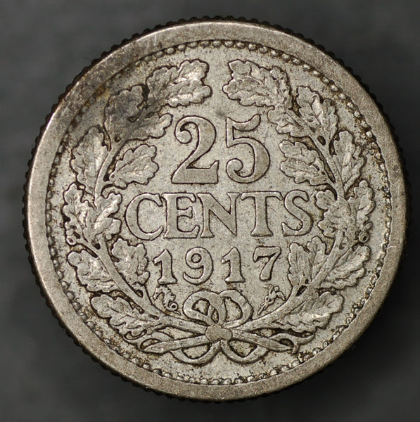 Netherlands. 25 cents. 1917