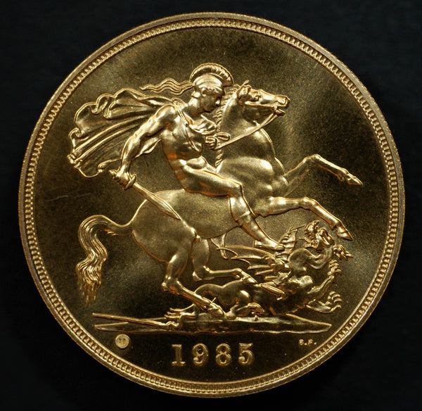 Elizabeth II. 5 Pounds. 1985