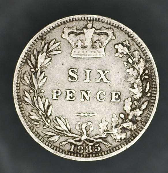 Victoria. Sixpence. 1885