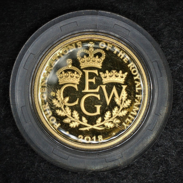 Royal Mint. 1/4 Oz  25 pounds. 4 generations of royalty proof. 2018