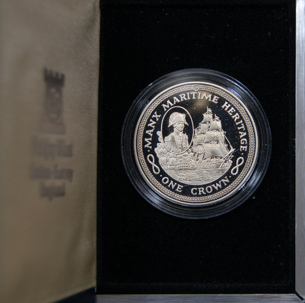 Isle of Man. Diamond Finish Crown. 1982. Maritime Heritage.