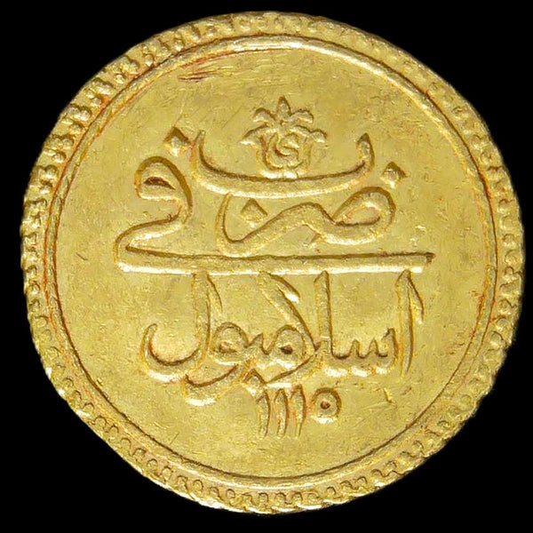 Turkey. Ottoman Empire. Ahmad III (1703-1730), gold Findik, AH1115
