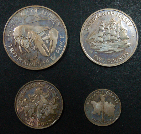 Jersey. 1972. Silver proofs X 4