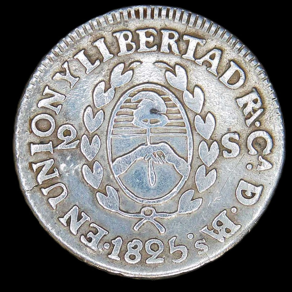Argentina. 2 Soles. 1825. RA CA DE BAs