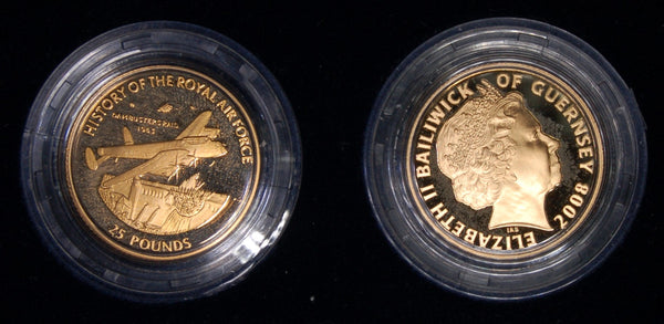 Guernsey. Gold £25 proof pair. Battle of Britain. 2008