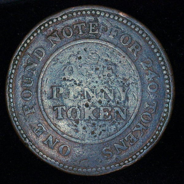 Flint lead works. One Penny token. 1813