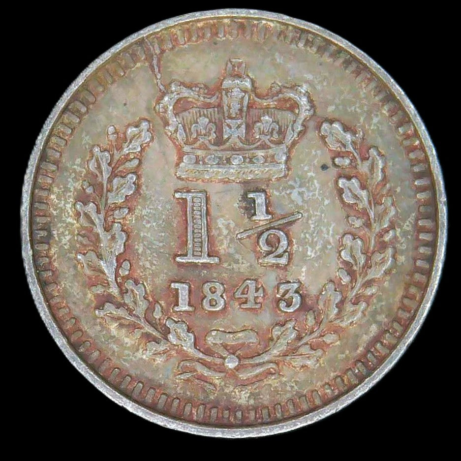 Victoria. Three Halfpence. 1843