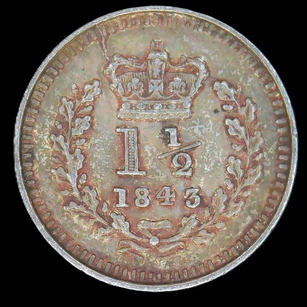 Victoria. Three Halfpence. 1843