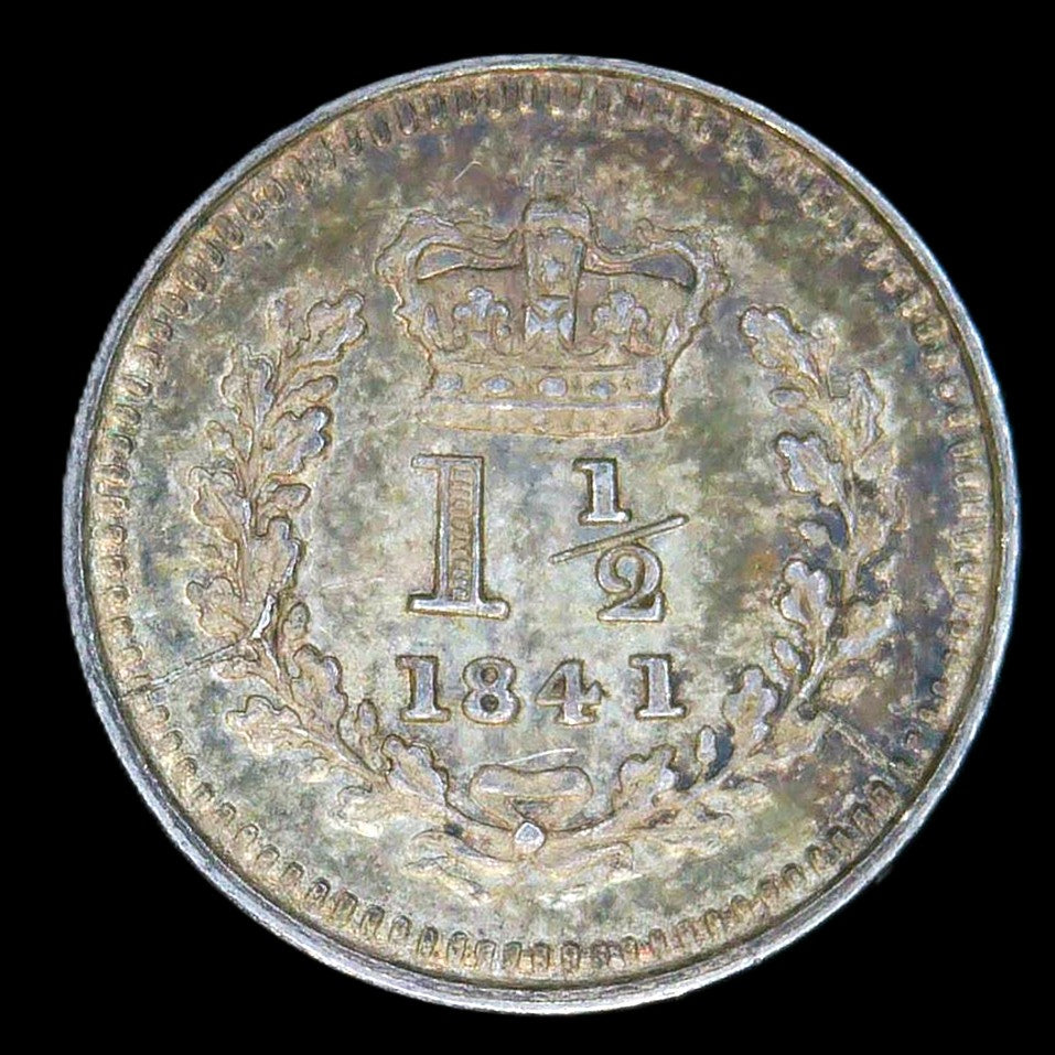 Victoria. Three Halfpence. 1841