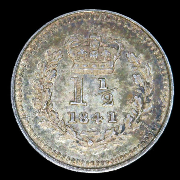 Victoria. Three Halfpence. 1841