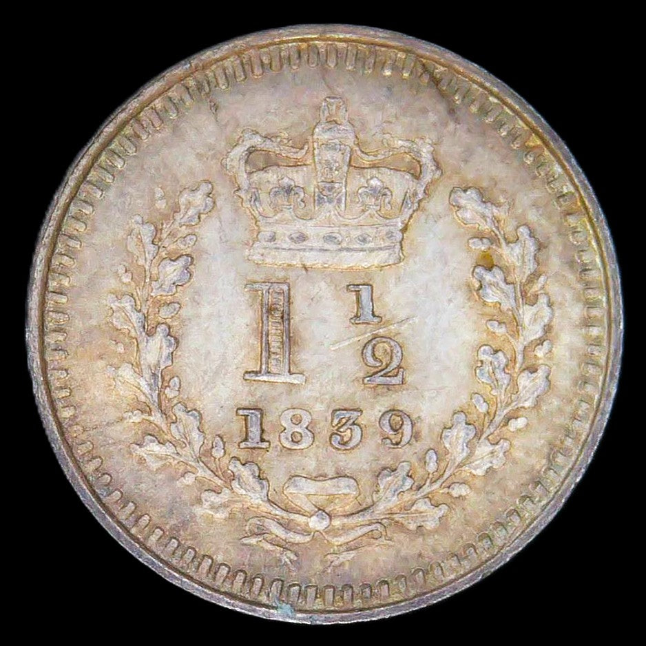 Victoria. Three Halfpence. 1839.