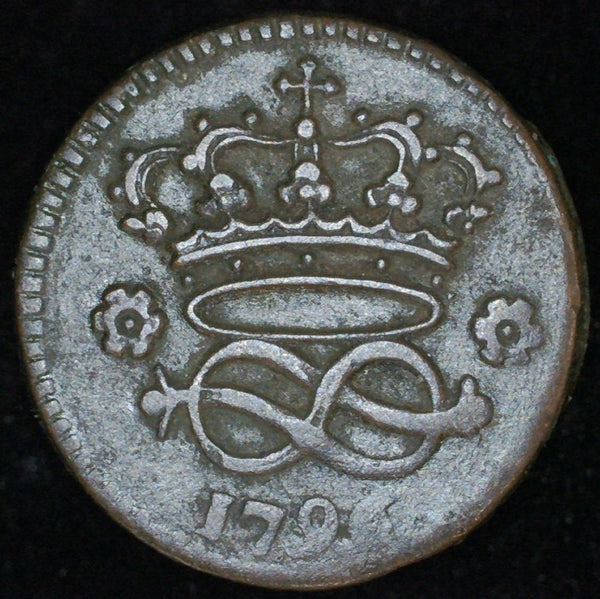 Italy. Duchy of Savoy. 2 Denari. 1796