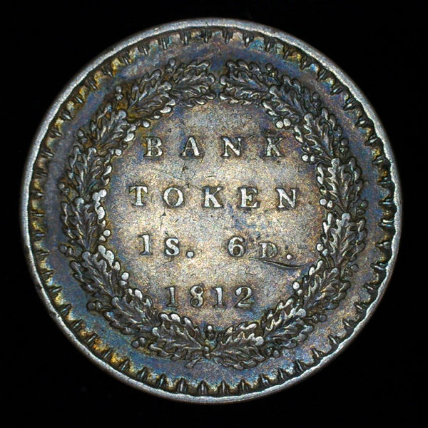 George III. Bank token, 1 Shilling & 6 Pence. 1812