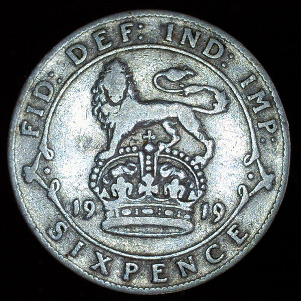 George V. Sixpence. 1919. A selection