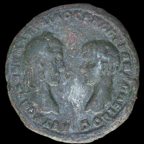 Macrinus and Diadumenian. AE28mm. AD217-218.
