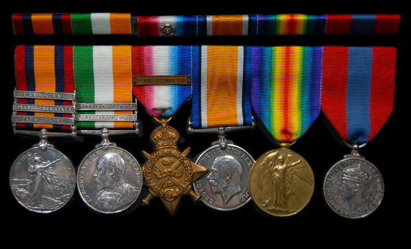 Boer War & WW1 Group of 6. Girvan. 13th & 14th Hussars, Guards Machine Gun Regiment.