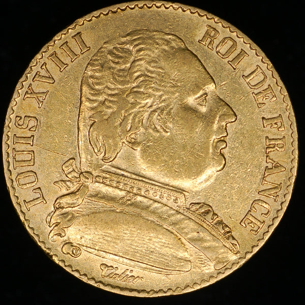 France. 20 Francs. 1814 A