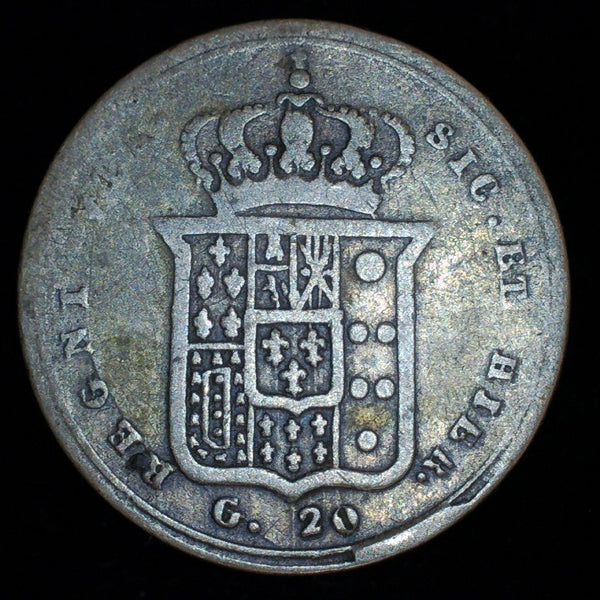 Italy. Naples. 20 Grana. 1856