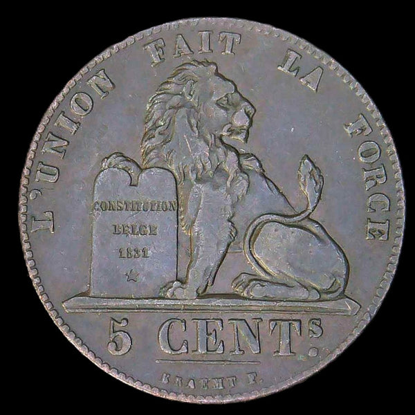 Belgium. 5 Centimes. 1857.