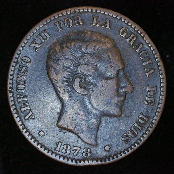 Spain. 10 Centimos. 1878