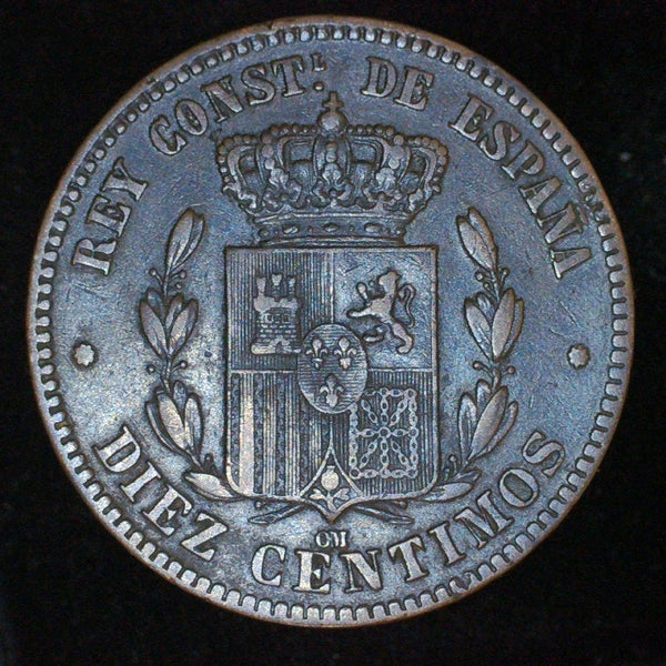Spain. 10 Centimos. 1878