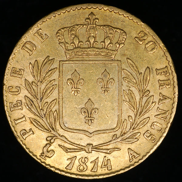 France. 20 Francs. 1814 A