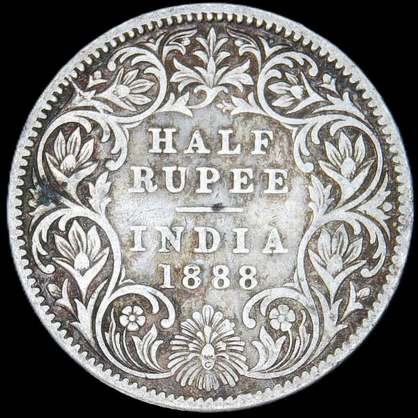 India. Half Rupee. 1888.