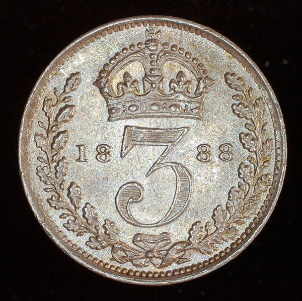 Victoria. Threepence. 1888