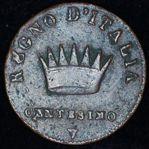Italy. One Centesimo. 1813 V