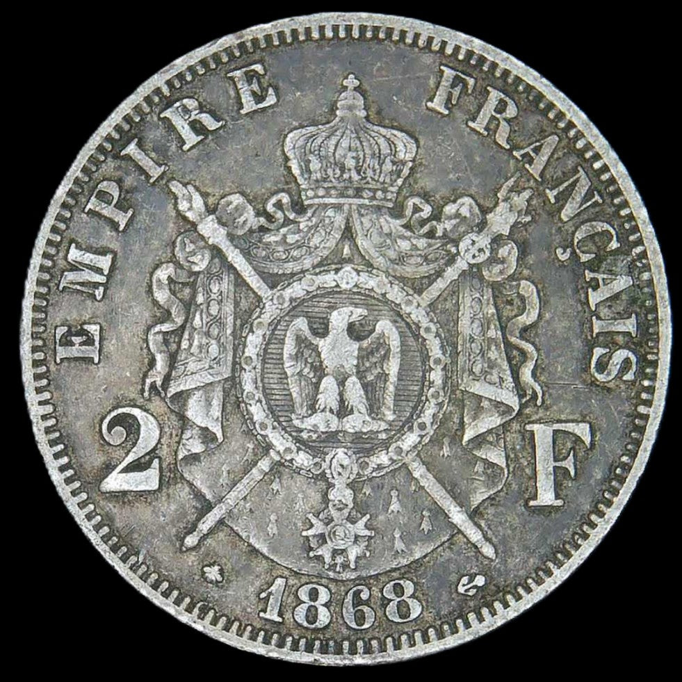 France. 2 Francs. 1868