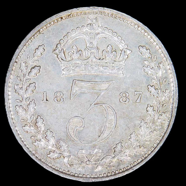 Victoria. Threepence. 1887 Jubilee head. A selection.