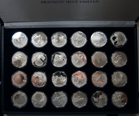 Winston Churchill. Hallmarked Silver Medal Collection. Franklin