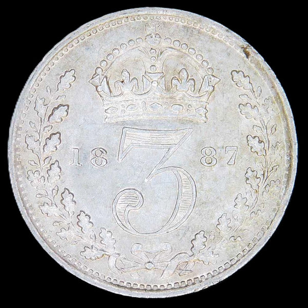 Victoria. Threepence. 1887 Jubilee head. A selection.
