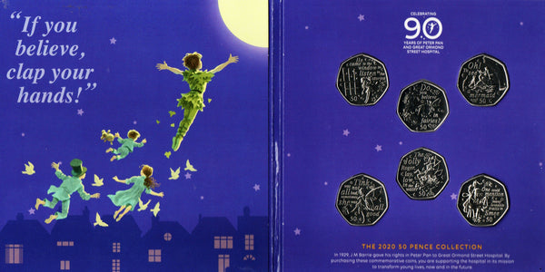 Isle of Man. 2020 50p collection. 90 years of Peter Pan.