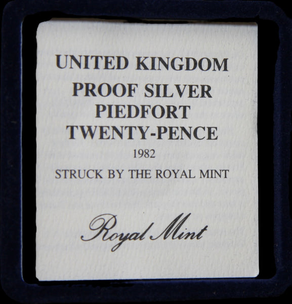 Elizabeth II. Piedfort proof 20 pence. 1982.