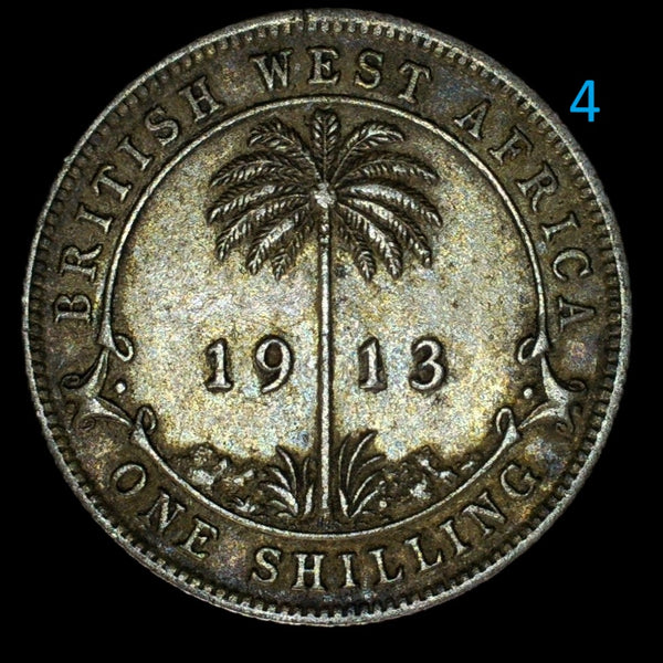 British West Africa. One Shilling. 1913. A selection.