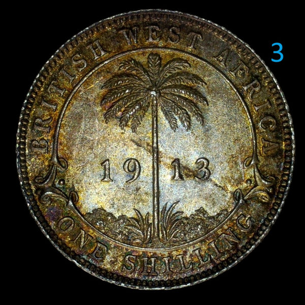 British West Africa. One Shilling. 1913. A selection.