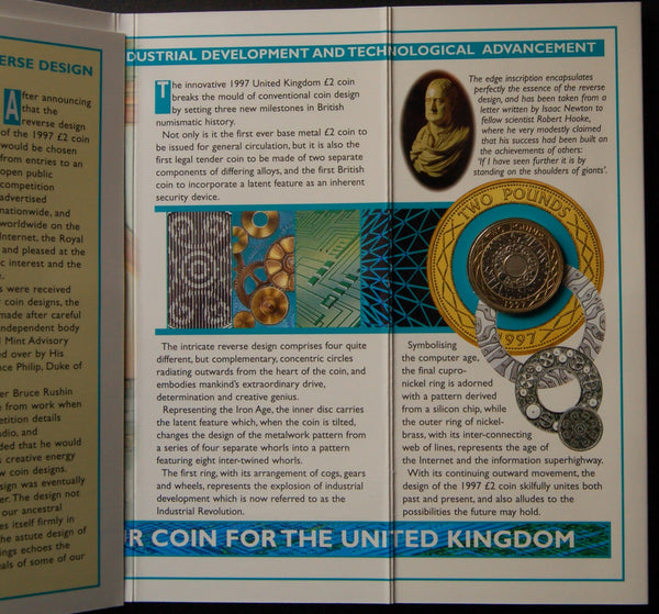 Elizabeth II. Royal Mint £2 coin presentation pack. 1997