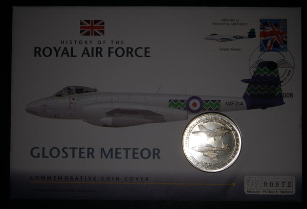 Nauru. One Dollar & FDC. 2007. Gloster Meteor.