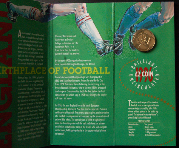 Elizabeth II. Royal Mint £2 coin presentation pack. 1996