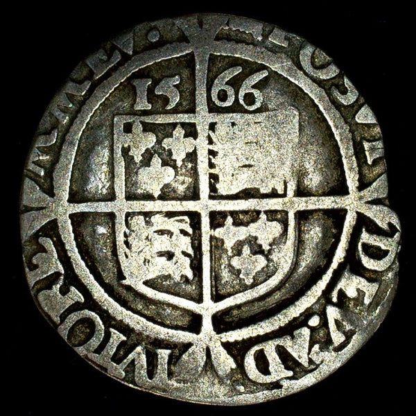 Elizabeth I. Sixpence. 1566