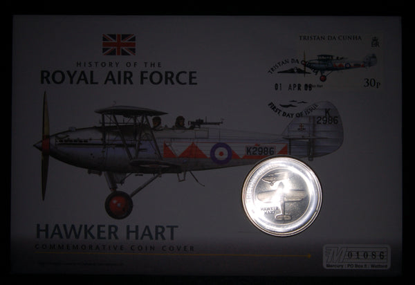 Gibraltar. Crown & FDC. 2008. Hawker Hart.