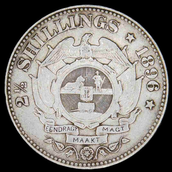 South Africa. 2 1/2 Shillings. 1896