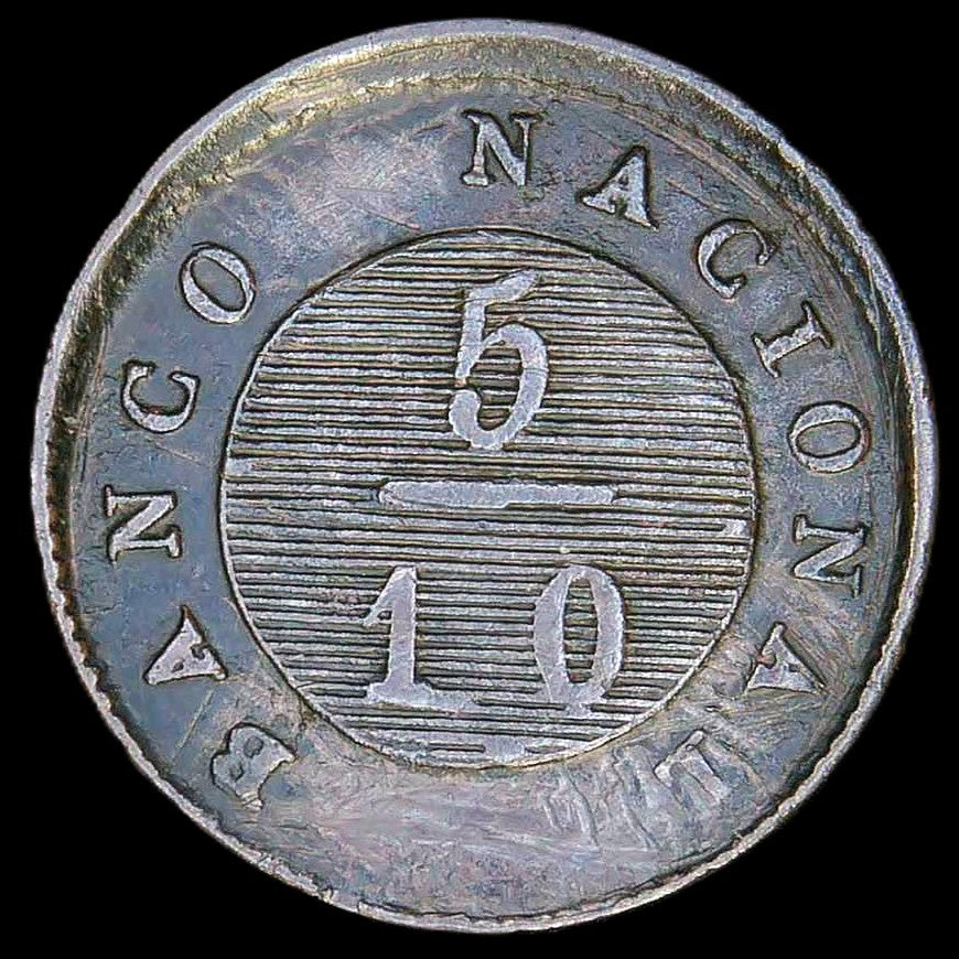 Argentina. Buenos Aires. 5/10 Real. 1828.