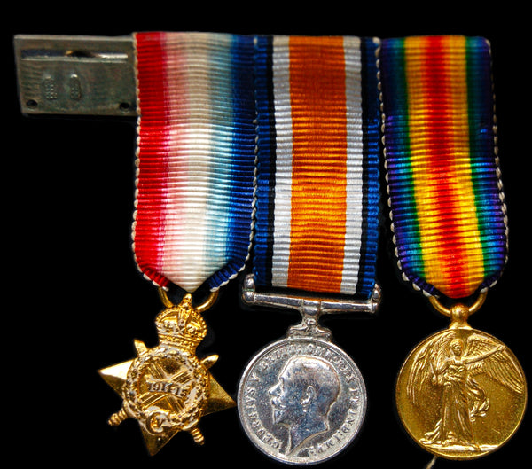 WW1 1915 star Trio. Miniature. A selection.