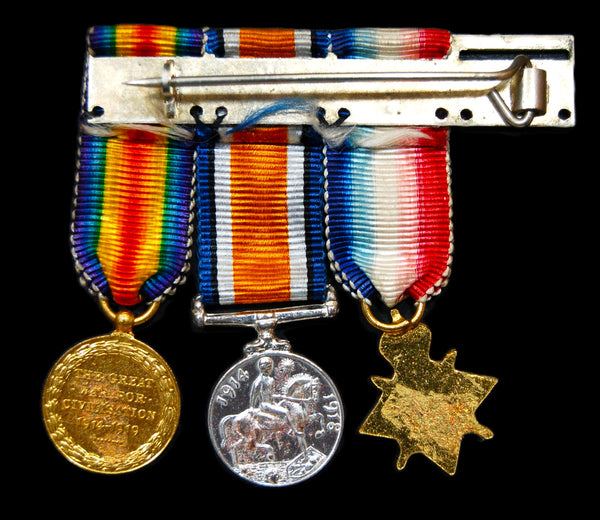 WW1 1915 star Trio. Miniature. A selection.