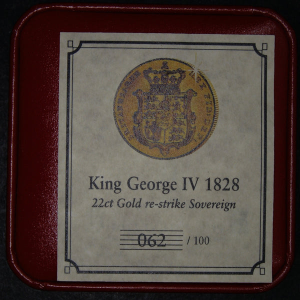 George IV. Sovereign. 1828. Re-strike.